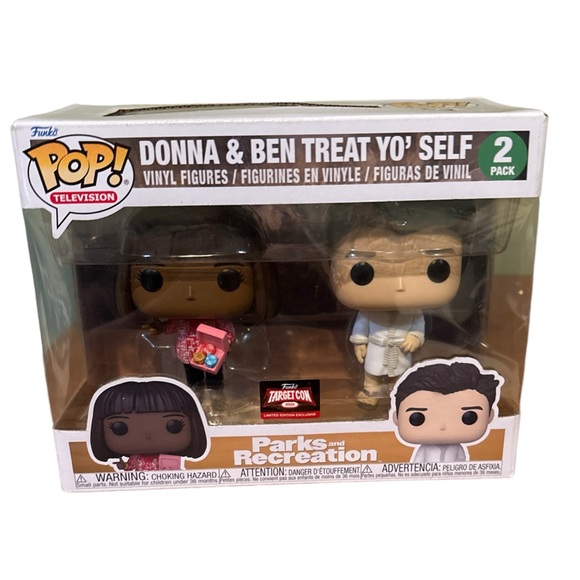 Funko POP!  Parks & Recreation Donna & Ben Treat Yo'self 2-Pack - Picture 5 of 8